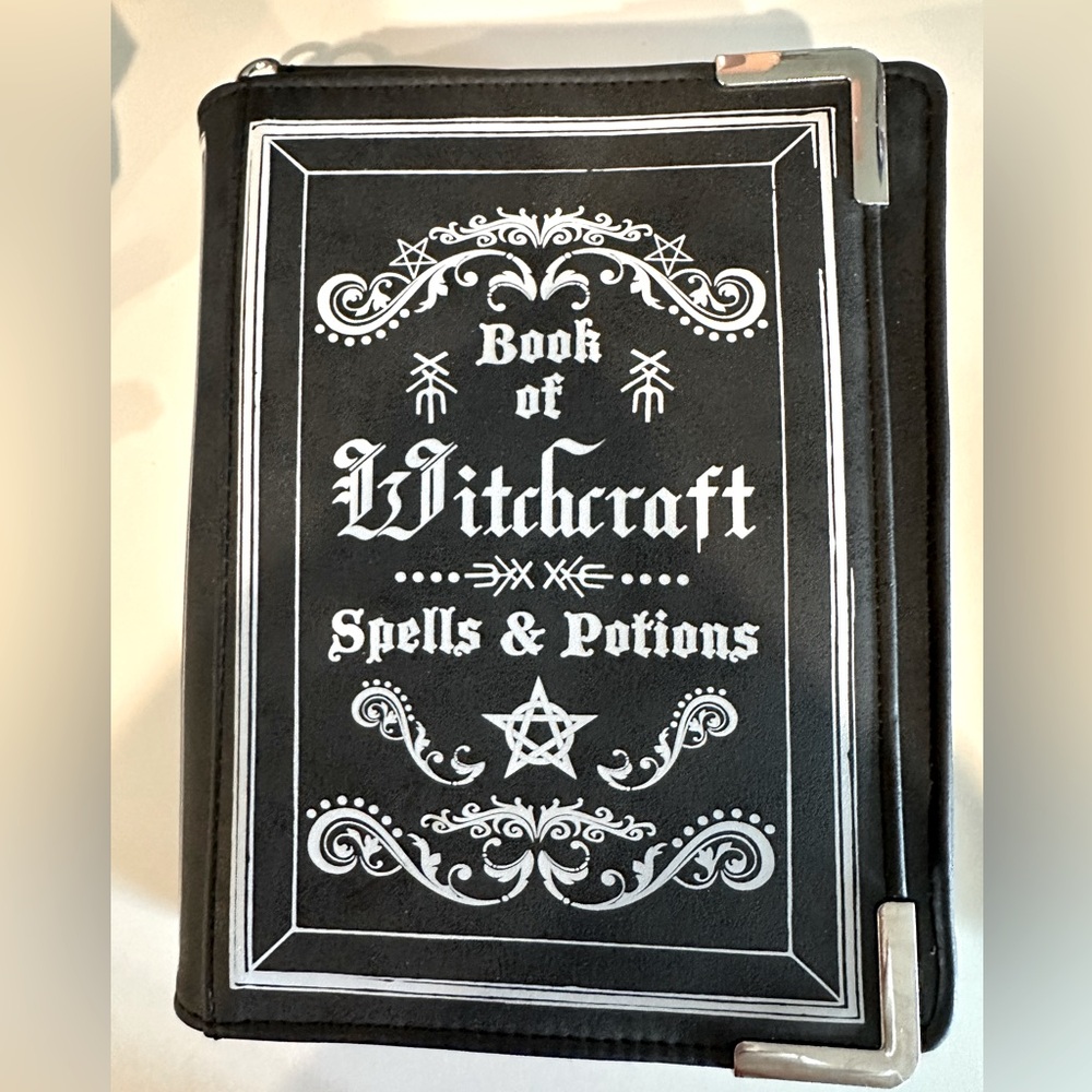 Black NWOT Crossbody Bag Designed to Look Like “Book of Witchcraft” - Picture 3 of 8